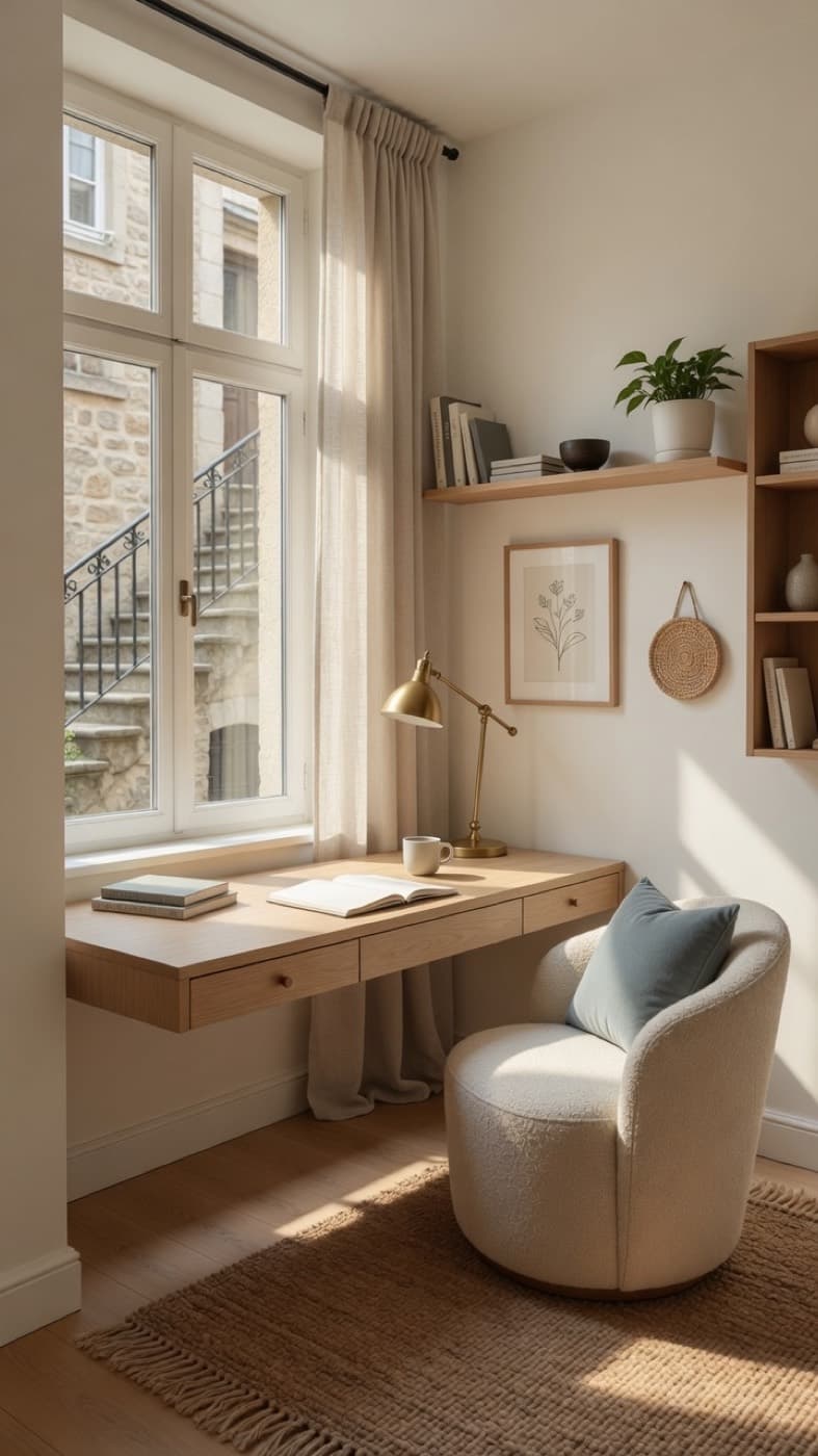 The same home office restyled Scandinavian by VisualizeAI